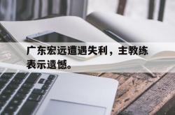 AC Milan Sports-广东宏远遭遇失利，主教练表示遗憾。