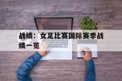 米兰体育中国官网-战绩：女足比赛国际赛季战绩一览